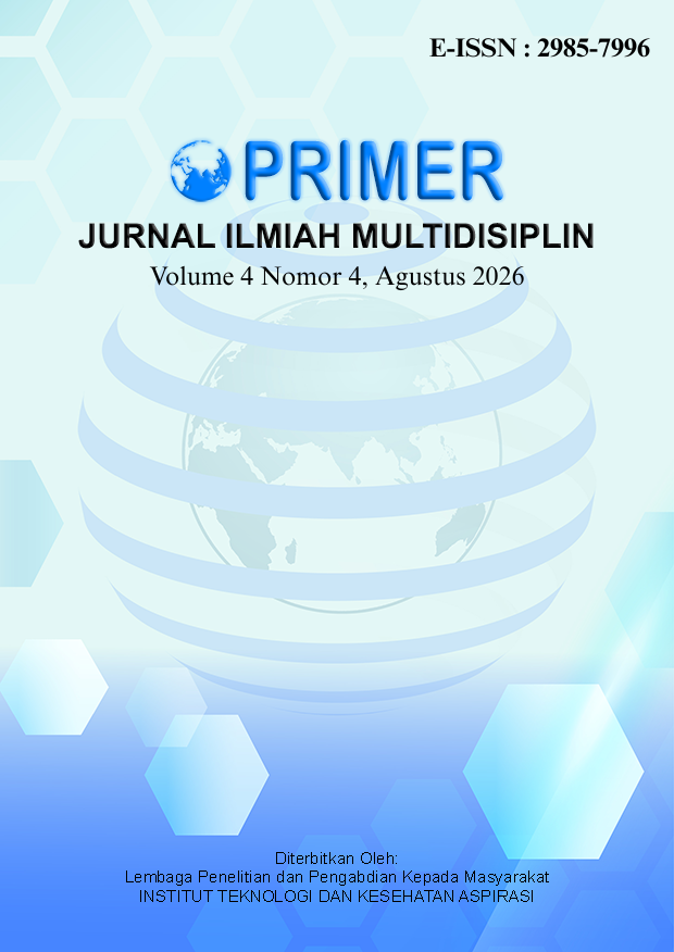 					View Vol. 4 No. 4 (2026): PRIMER : Jurnal Multidisiplin, Agustus 2026
				